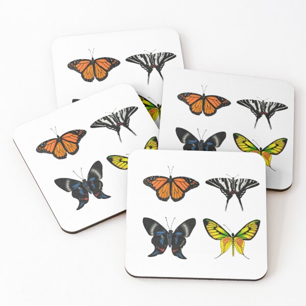 Item preview, Four Butterfly Species Illustration designed and sold by ArtAndBliss.