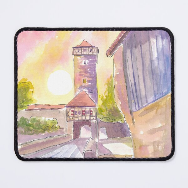 Item preview, Röder Gate Rothenburg ob der Tauber at Sunset designed and sold by artshop77.