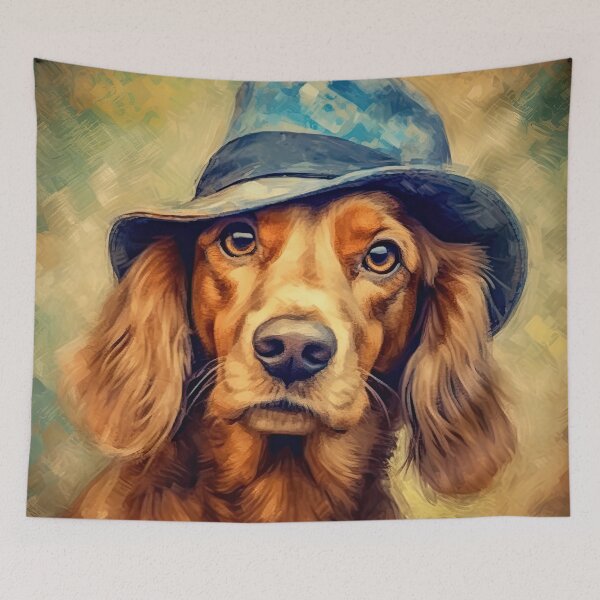 Item preview, lindo perro cocker spaniel con sombrero azul designed and sold by WallyPink.