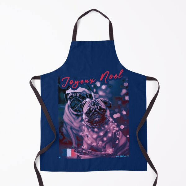 Item preview, Pug HAPPY HOLIDAYS 82 MERRY CHRISTMAS JOYEUX NOËL designed and sold by RedBluffTraders.
