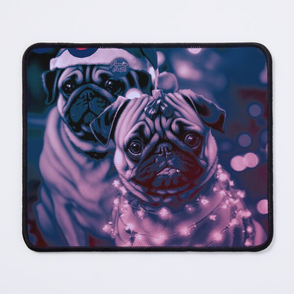 Item preview, Pug HAPPY HOLIDAYS 82 MERRY CHRISTMAS JOYEUX NOËL designed and sold by RedBluffTraders.