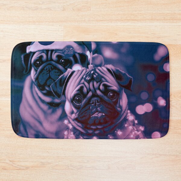 Item preview, Pug HAPPY HOLIDAYS 82 MERRY CHRISTMAS JOYEUX NOËL designed and sold by RedBluffTraders.