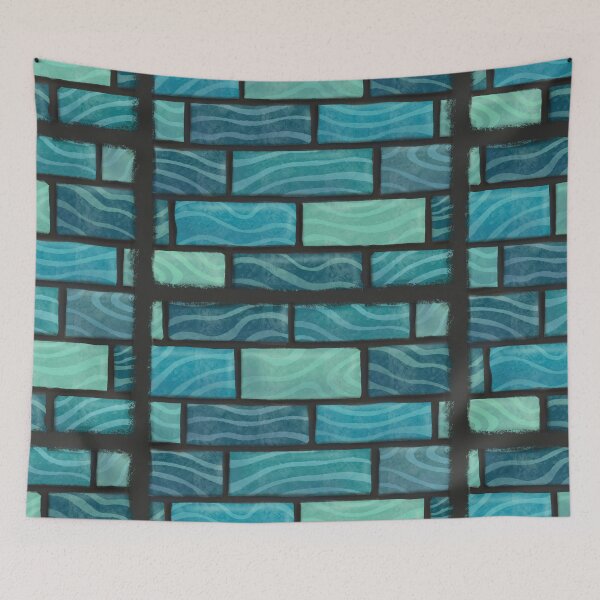 Item preview, Nautical Blue Rippled Brick Pattern  designed and sold by kspence66.