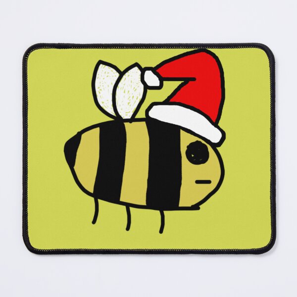Item preview, poorly drawn christmas bee yellow background designed and sold by rj1776.