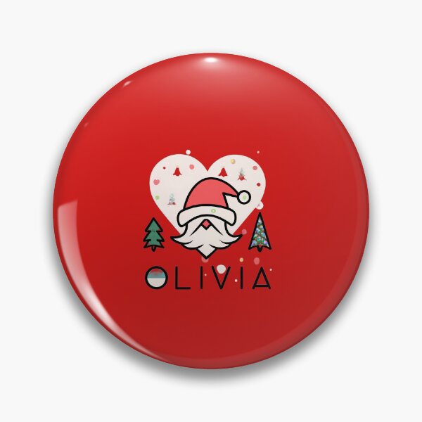 Item preview, Olivia Name With Santa, Trees And Heart designed and sold by Itsheartshop.