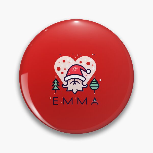 Item preview, Emma Name With Santa, Trees And Heart designed and sold by Itsheartshop.
