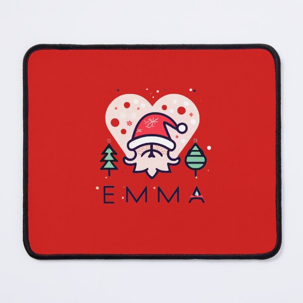 Item preview, Emma Name With Santa, Trees And Heart designed and sold by Itsheartshop.