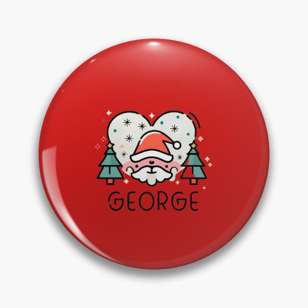 Item preview, George Name With Santa, Trees And Heart designed and sold by Itsheartshop.