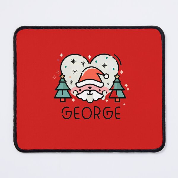 Item preview, George Name With Santa, Trees And Heart designed and sold by Itsheartshop.