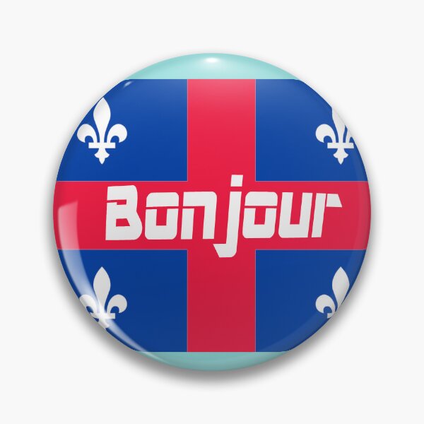 Item preview, Bonjour (hello in French) Quebec Flag designed and sold by lobodelnoir.