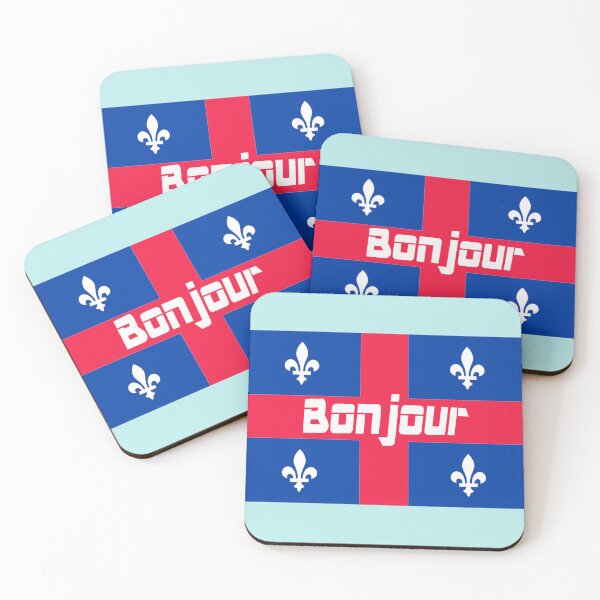 Item preview, Bonjour (hello in French) Quebec Flag designed and sold by lobodelnoir.