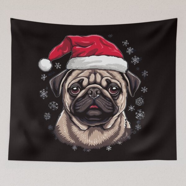 Item preview, Christmas Pug designed and sold by creativellashop.