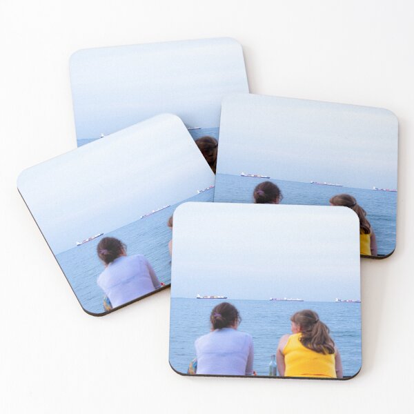 Item preview, two woman and ships on the sea horizon designed and sold by majsonww.