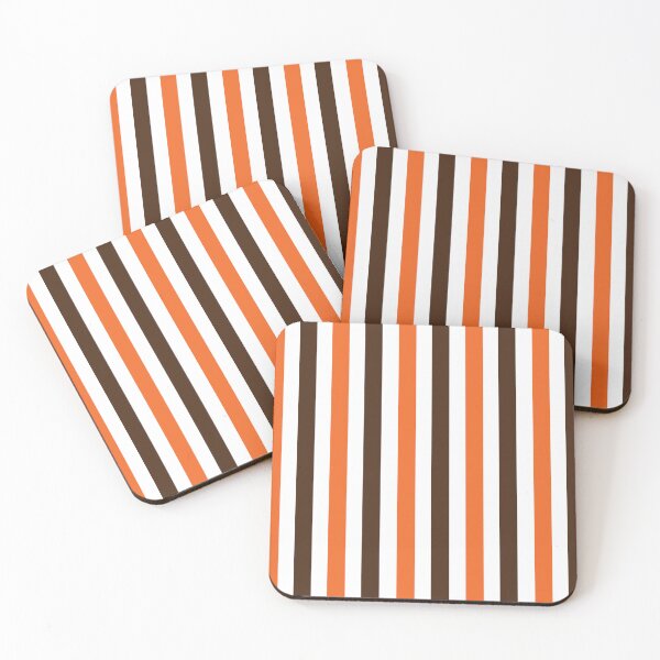 Item preview, Orange Brown Vertical Stripes Pattern designed and sold by Nisha Prabhu.