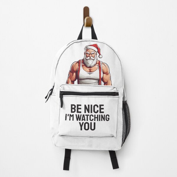 Item preview, Muscular Santa. Be nice. I'm watching you! designed and sold by twisted-dot.