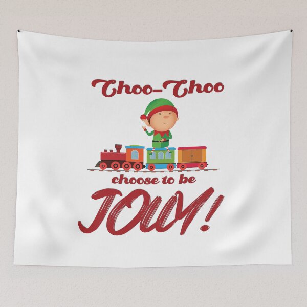 Item preview, Jolly Elf on Toy Train - Christmas Tee designed and sold by clevercraft58.