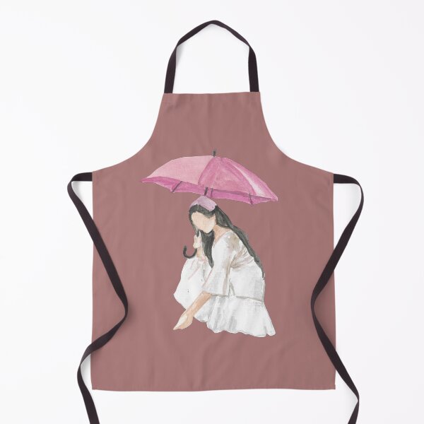 Item preview, Clean Girl Aesthetic.Girl with a pink umbrella designed and sold by ridnaledesigner.