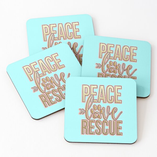 Item preview, Peace, Love, Rescue designed and sold by creativerooney.