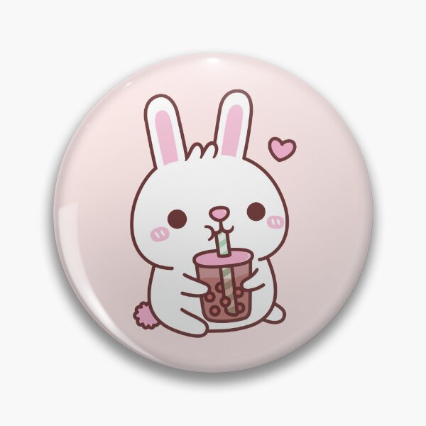 Item preview, Cute White Bunny Rabbit Loves Bubble Tea designed and sold by rustydoodle.