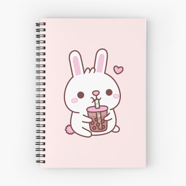 Item preview, Cute White Bunny Rabbit Loves Bubble Tea designed and sold by rustydoodle.