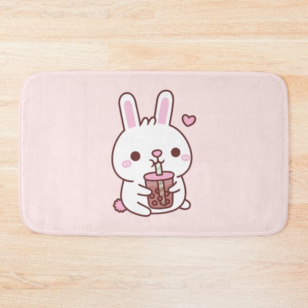 Item preview, Cute White Bunny Rabbit Loves Bubble Tea designed and sold by rustydoodle.