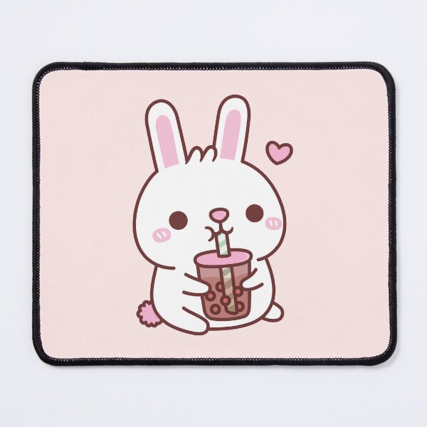 Item preview, Cute White Bunny Rabbit Loves Bubble Tea designed and sold by rustydoodle.