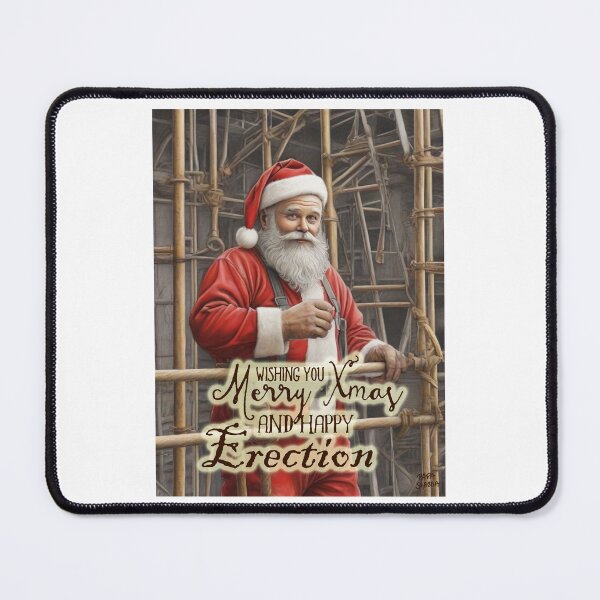Item preview, Merry Xmas and Happy Erection; Scaffolder as Santa Claus; designed and sold by StickerApe.