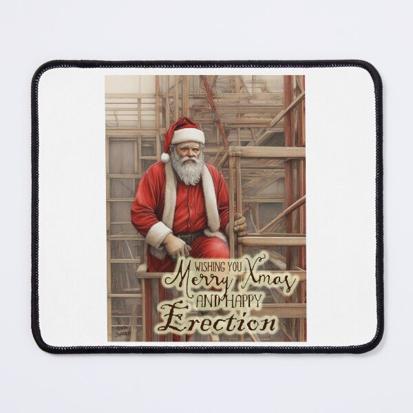 Item preview, Merry Xmas and Happy Erection; Scaffolder as Santa Claus; designed and sold by StickerApe.