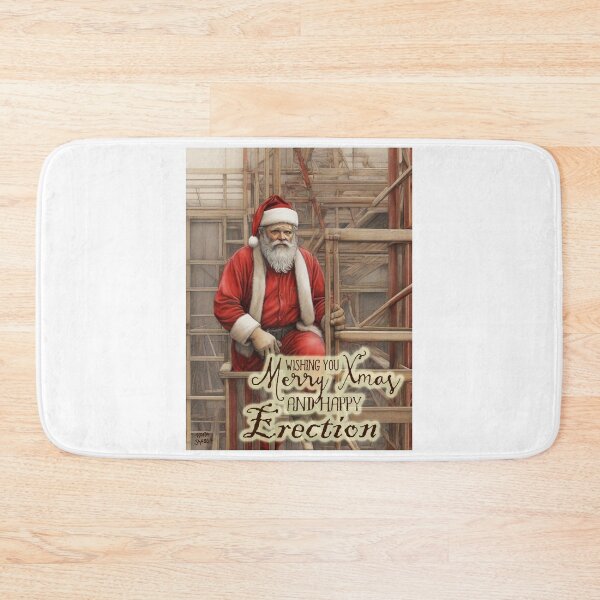 Item preview, Merry Xmas and Happy Erection; Scaffolder as Santa Claus; designed and sold by StickerApe.