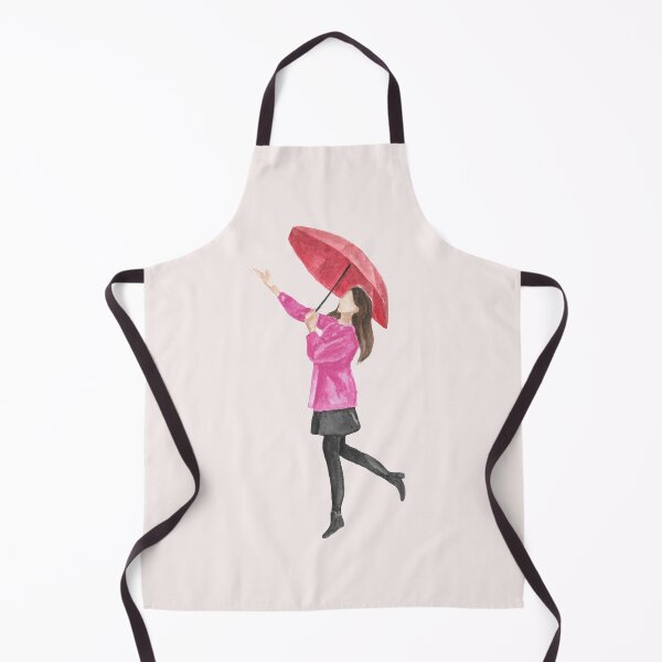 Item preview, Clean Girl Aesthetic.Girl with a pink umbrella designed and sold by ridnaledesigner.