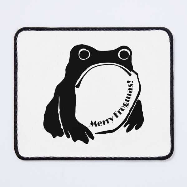 Item preview, Wishing Merry Frogmas with the Grumpy Frog meme designed and sold by EmeraldeaArt.