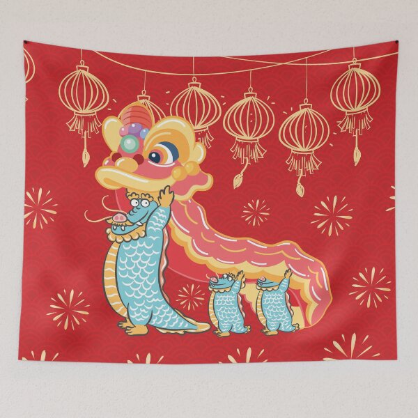 Item preview, Chinese Lunar New Year Dragon Dance 2024 designed and sold by Lulupainting.