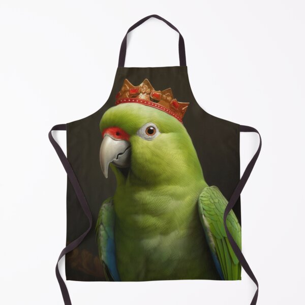 Item preview, King Green Parakeet in Royal Crown designed and sold by salarkoshop.