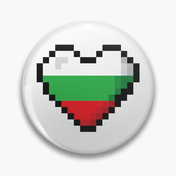 Item preview, Bulgaria Flag Heart Pixel Art designed and sold by Wander-Wave.