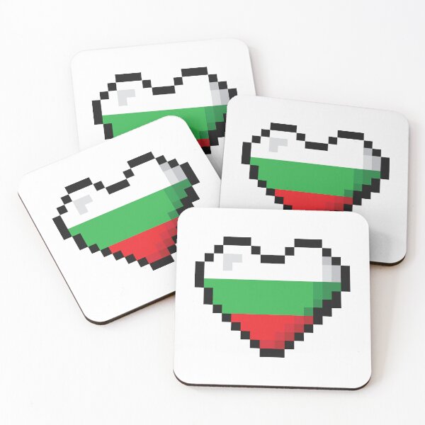 Item preview, Bulgaria Flag Heart Pixel Art designed and sold by Wander-Wave.