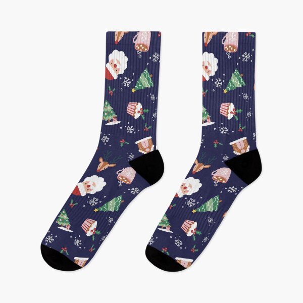 Item preview, Cute Christmas Pattern on Dark Blue Background designed and sold by gamboling.