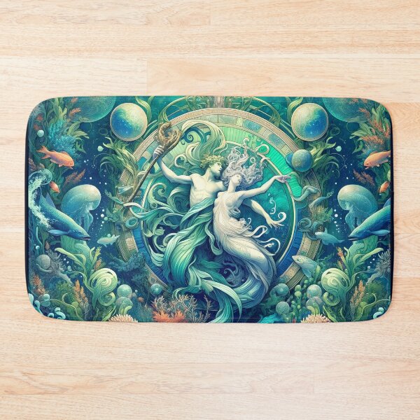 Item preview, Amphitrite and Poseidon art neuvou designed and sold by Truck Stop One.