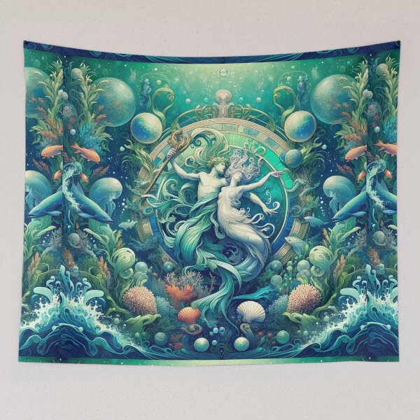 Item preview, Amphitrite and Poseidon art neuvou designed and sold by Truck Stop One.