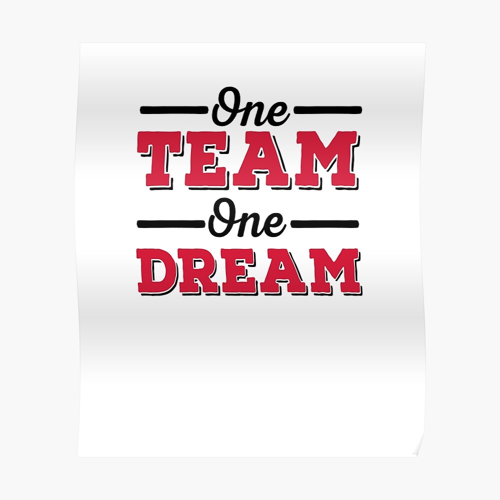 One Team One Dream Mask By Vectorqueen Redbubble