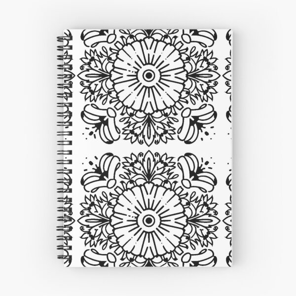 Item preview, logo circle flower star floral vector border, black and white, clean lines, white background designed and sold by gulka8.