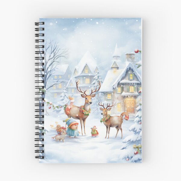 Item preview, Snowy Reindeer Frolic designed and sold by cute-animals99.
