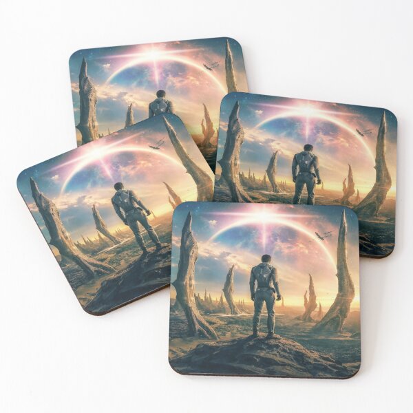 Item preview, A man standing on an alien planet looking in the distance designed and sold by Aktio  Design.