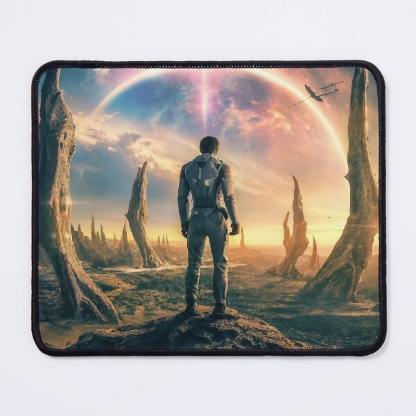 Item preview, A man standing on an alien planet looking in the distance designed and sold by Aktio  Design.
