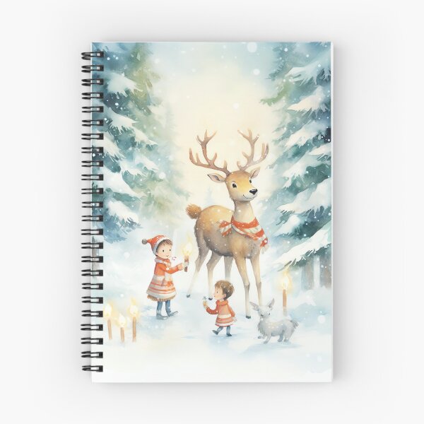 Item preview, Snowy Reindeer Frolic designed and sold by cute-animals99.
