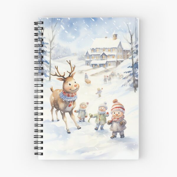 Item preview, Snowy Reindeer Frolic designed and sold by cute-animals99.