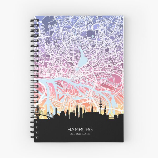 Item preview, Hamburg Skyline Map designed and sold by ArtPrints.