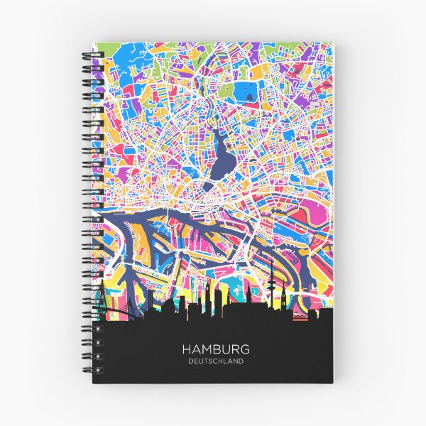 Item preview, Hamburg Skyline Map designed and sold by ArtPrints.