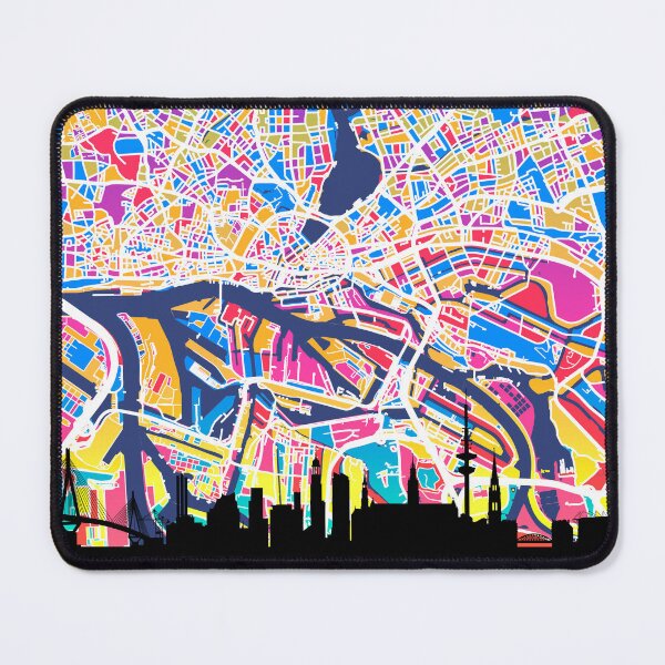 Item preview, Hamburg Skyline Map designed and sold by ArtPrints.