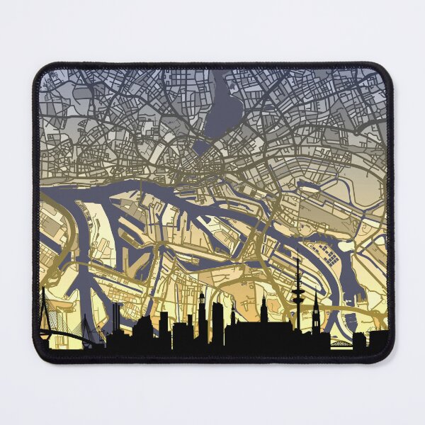 Item preview, Hamburg Skyline Map designed and sold by ArtPrints.