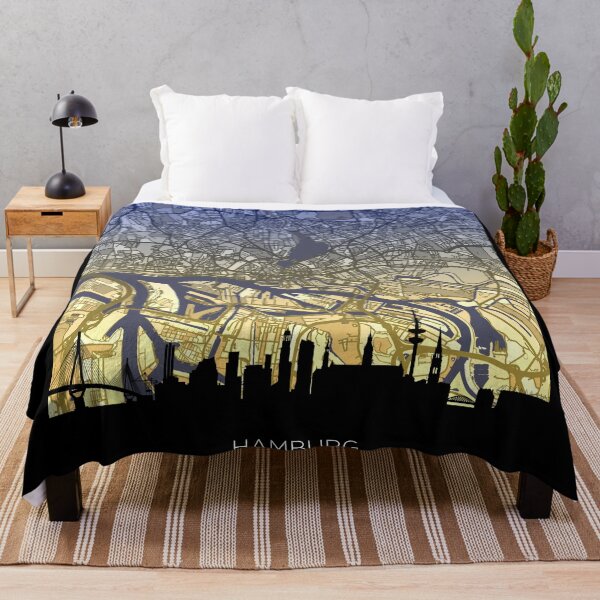 Item preview, Hamburg Skyline Map designed and sold by ArtPrints.